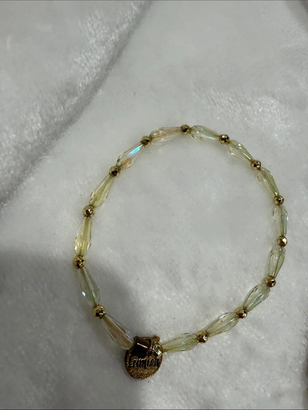 Erimish Pastel Yellow & Lilac Faceted Bead Bracelet Set